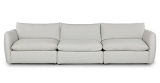 Leigh Silver Ivory 132" Modular Sofa