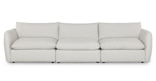 Leigh Silver Ivory 132" Modular Sofa