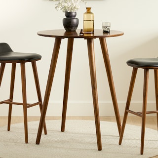 Seno Round Bar Table - Walnut