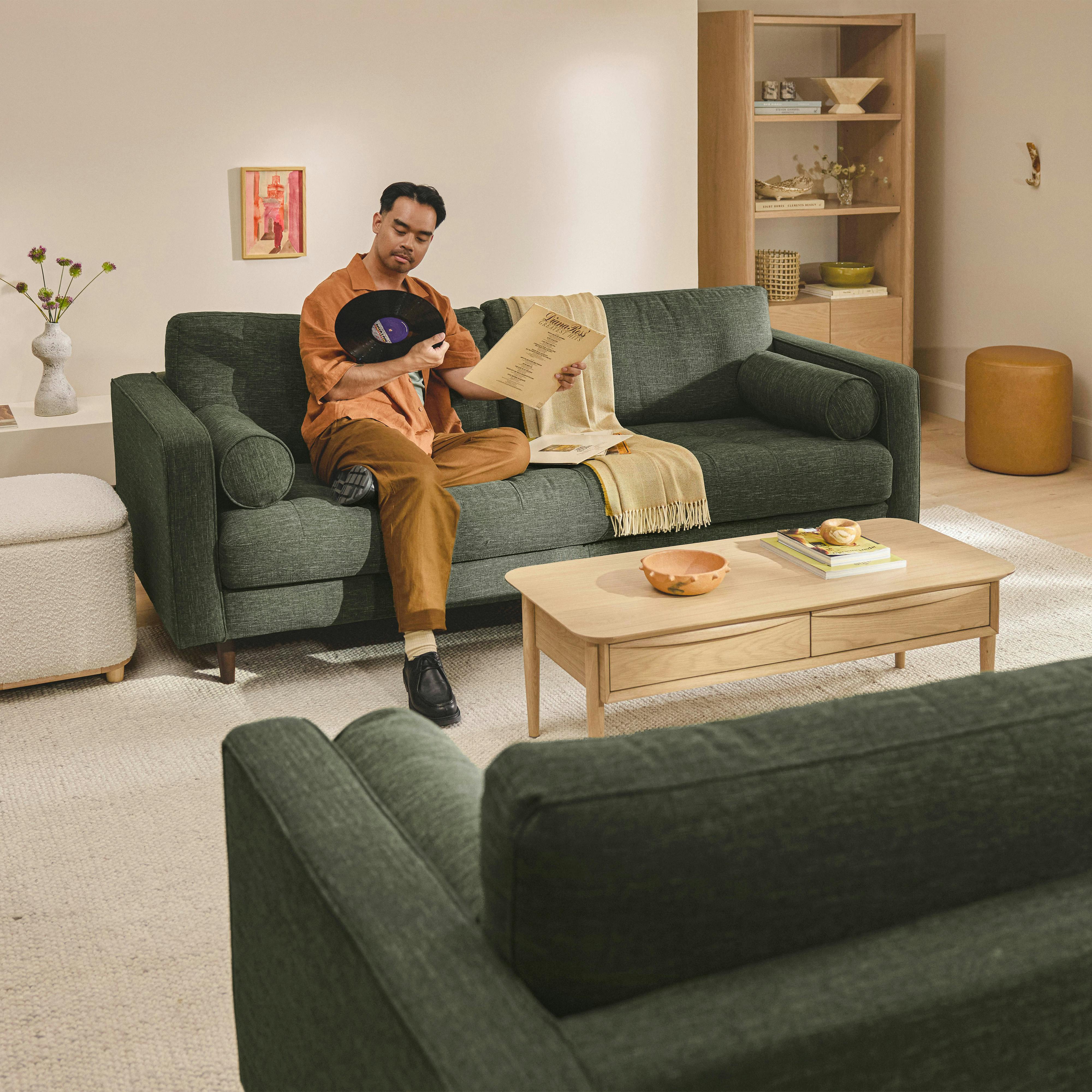 Sven Fir Green Tufted Sofa | Article