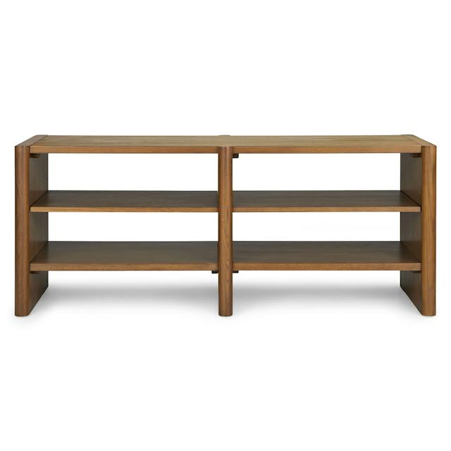 Torme Smoked Oak Short Bookcase | Article
