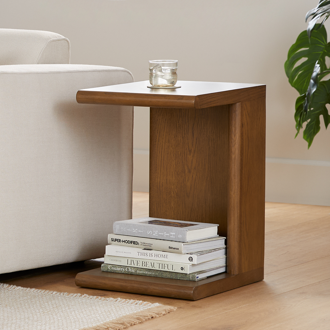 Torme C Side Table - Smoked Oak