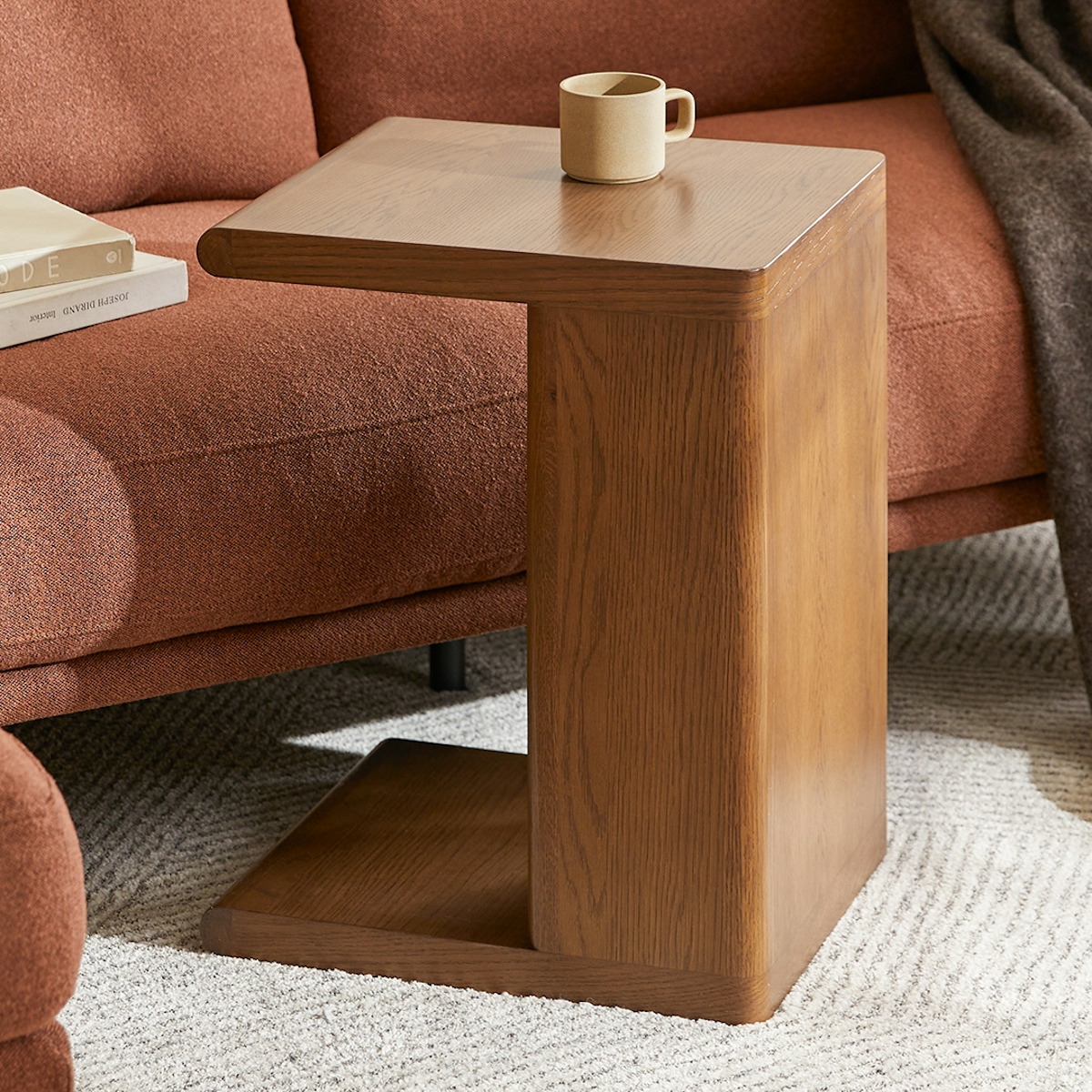 Torme C Side Table - Smoked Oak