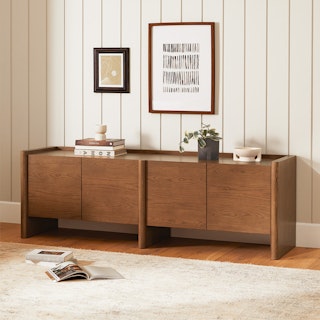 Torme 72" Media Unit - Smoked Oak