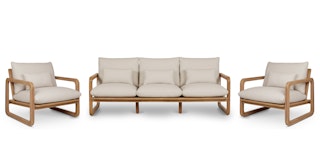 Laholm Dravite Ivory Sofa Set