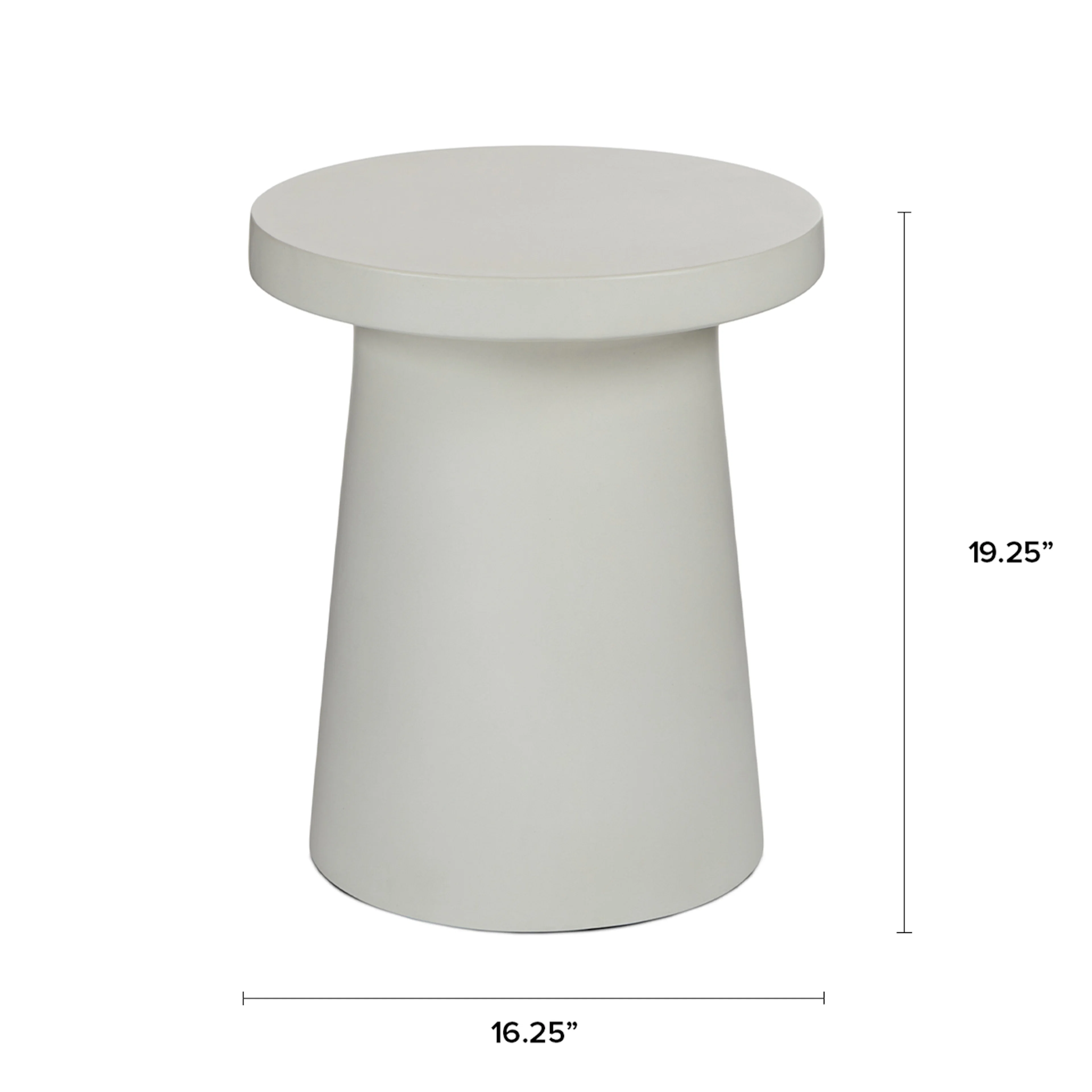 Cabeo Tall Concrete Side Table - White