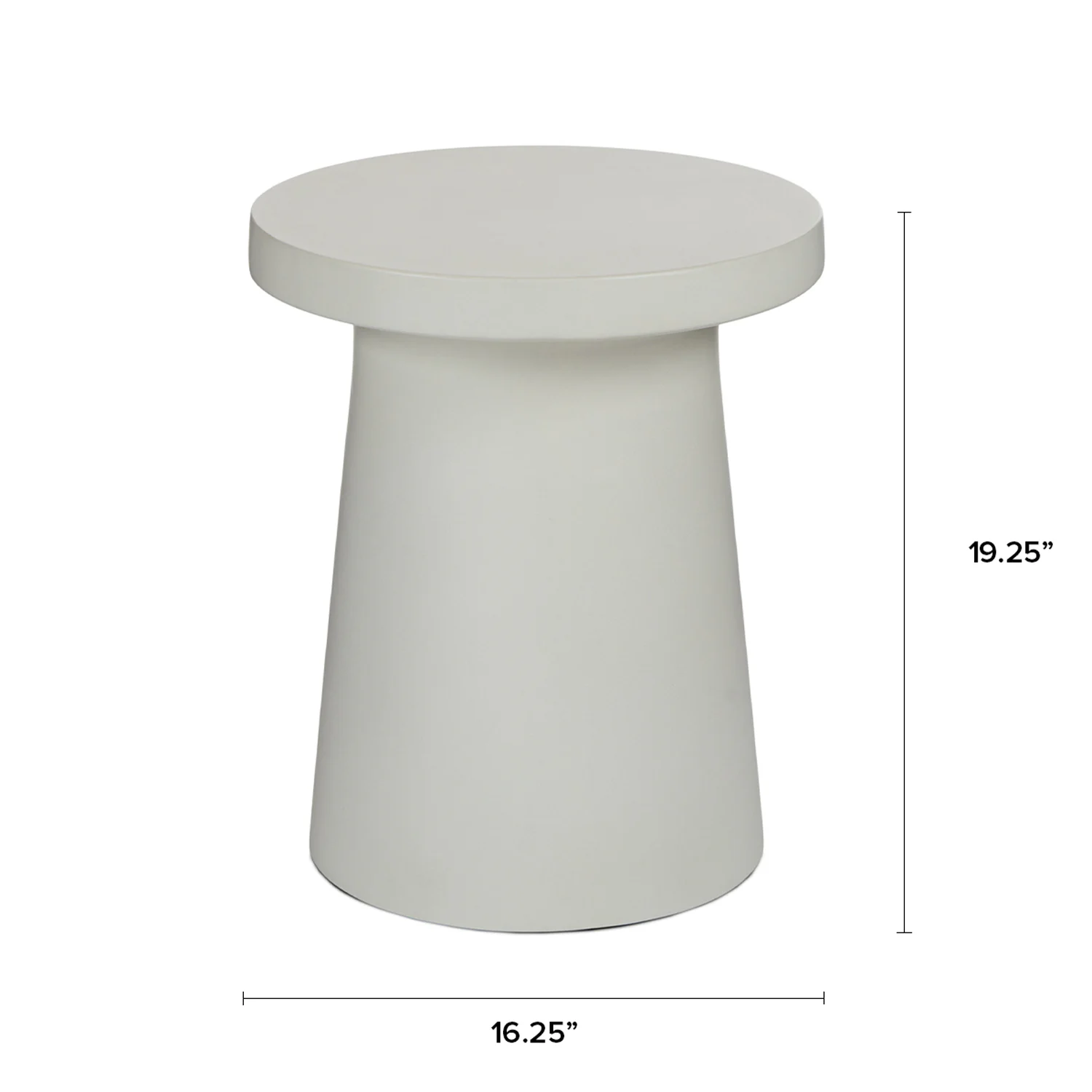 Cabeo Tall Concrete Side Table - White