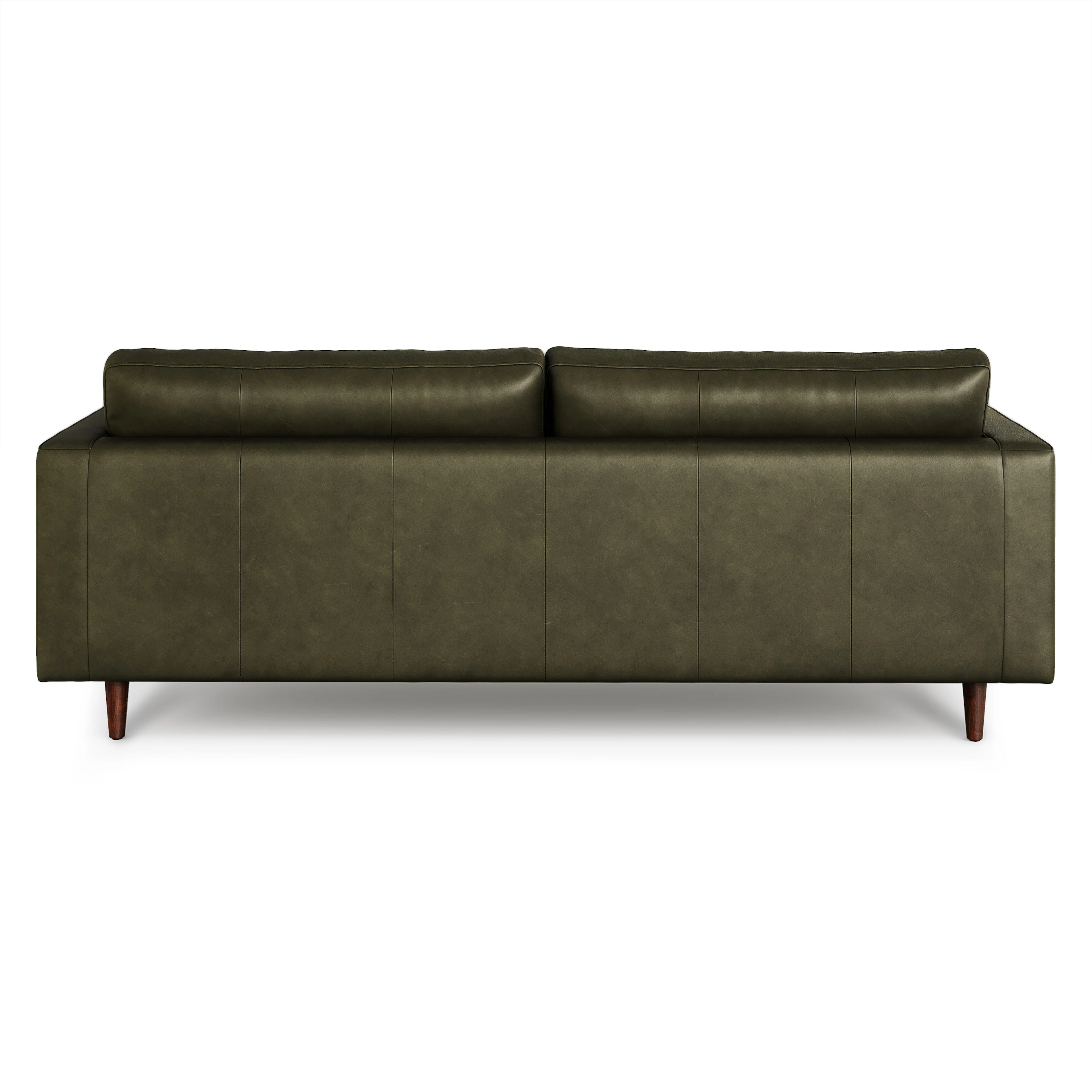 Sven 88" Tufted Leather Sofa - Charme Green