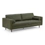 Sven 88" Tufted Leather Sofa - Charme Green