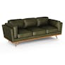 Timber 90" Leather Sofa - Charme Green