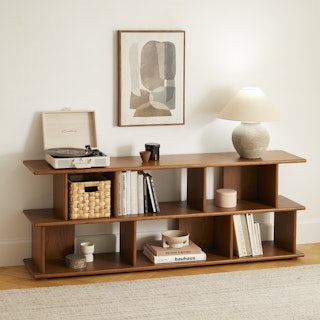 Lafora 72" Bookcase, Short - Smoked Oak