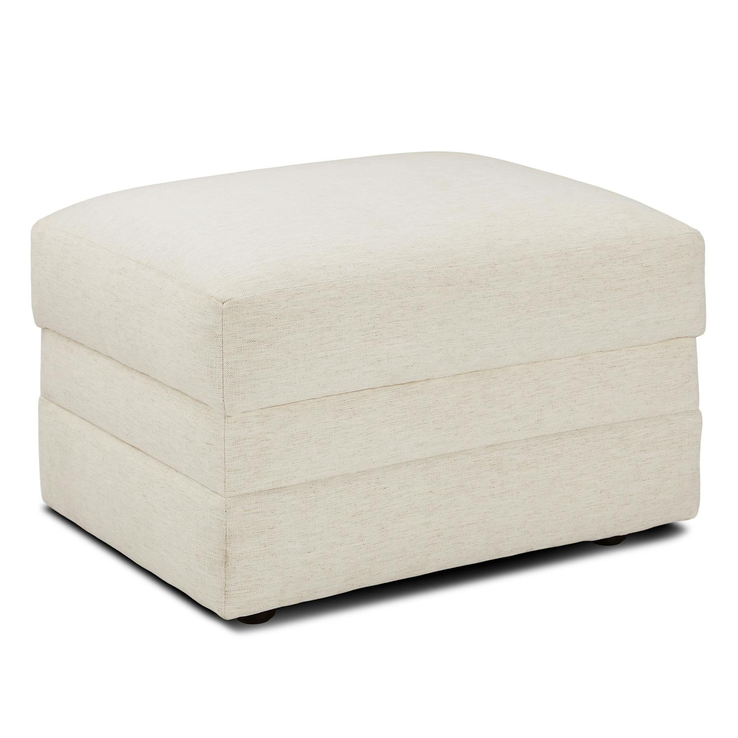 Riley Napa White Ottoman | Article