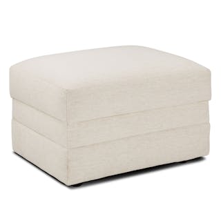 Riley 28" Ottoman - Napa White