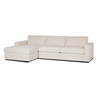 Riley 118.5" Left Sectional - Napa White