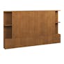 Kouva Queen Storage Headboard - Smoked Oak