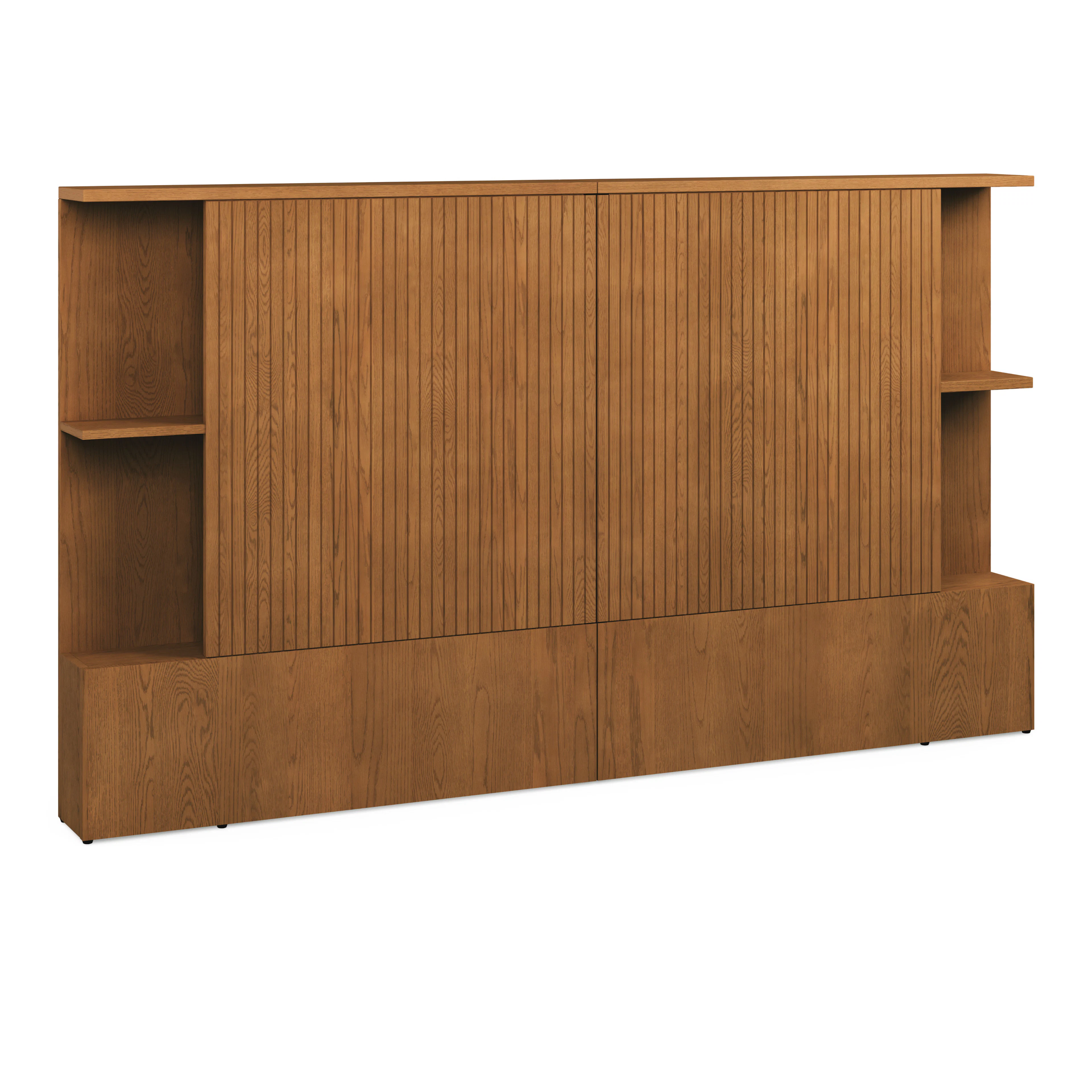 Kouva Queen Storage Headboard in Smoked Oak