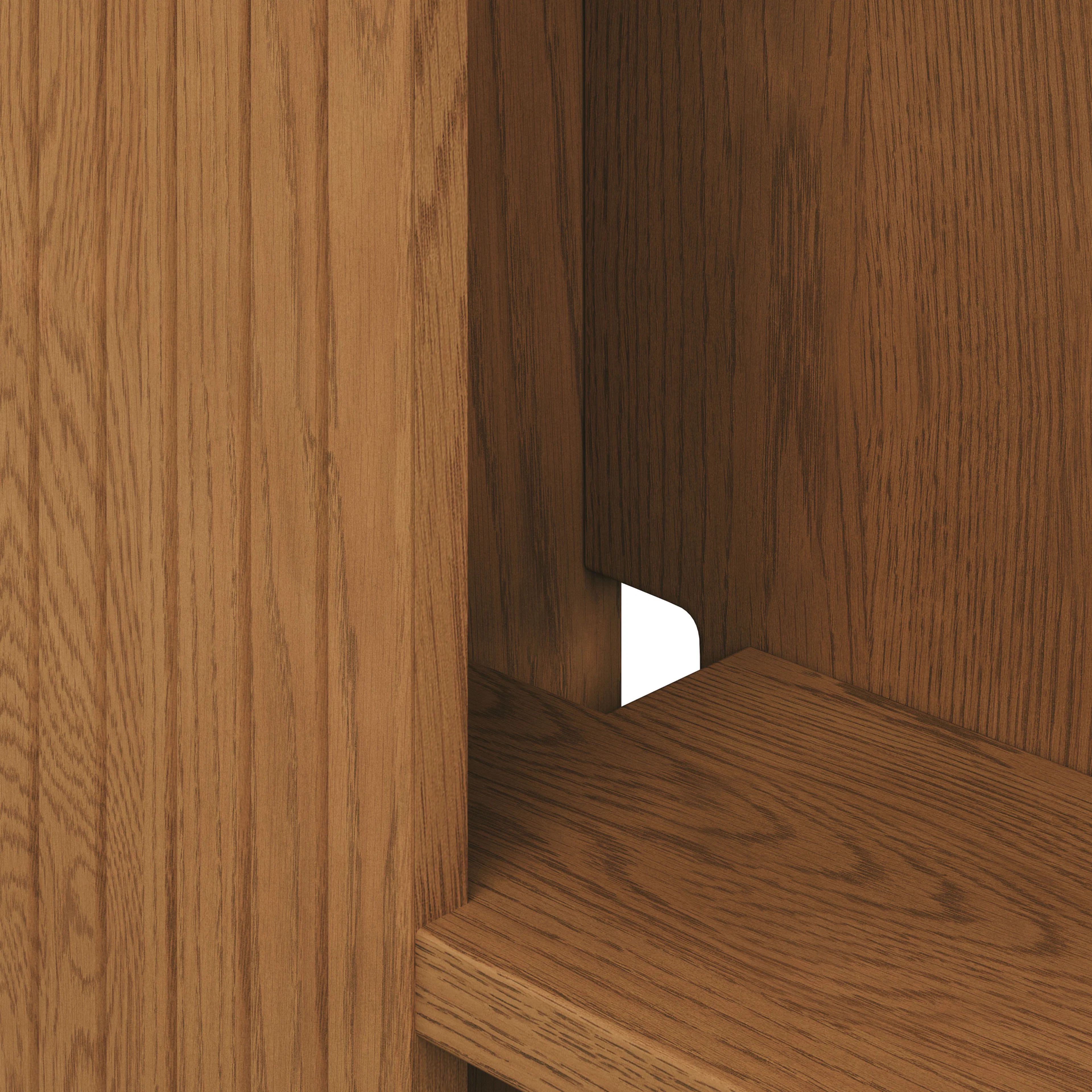 Kouva Queen Storage Headboard in Smoked Oak