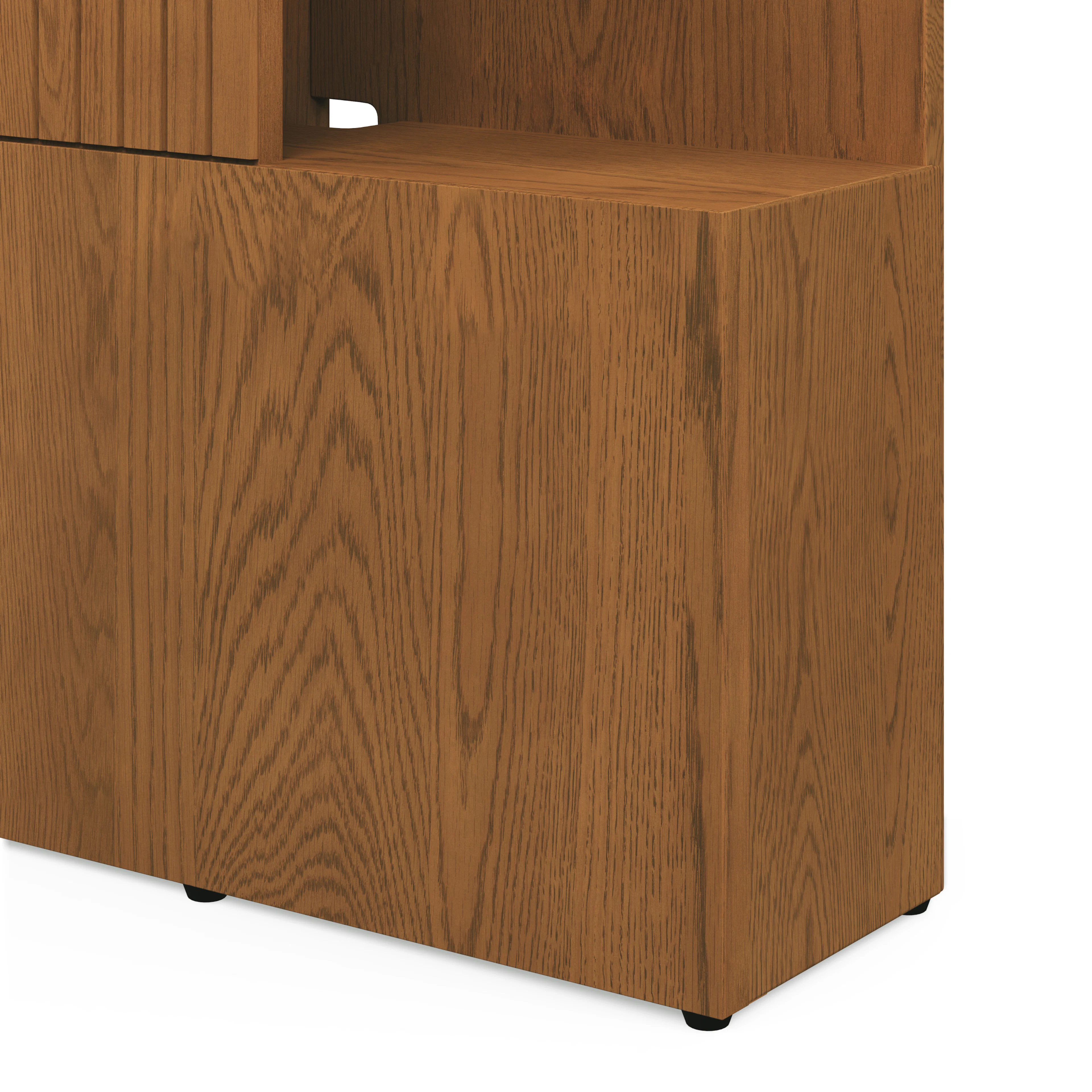 Kouva Queen Storage Headboard in Smoked Oak