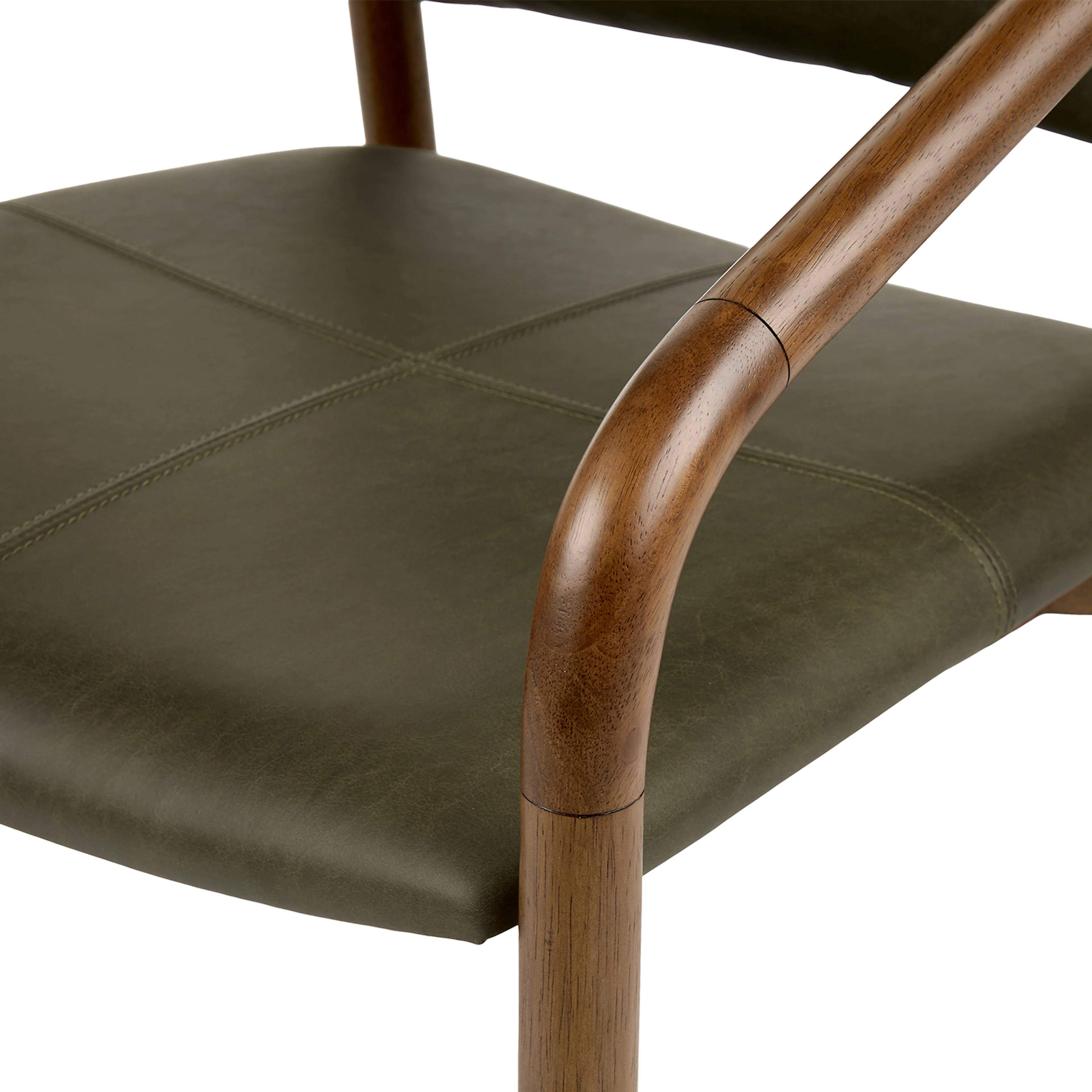 Lento 25" Leather Lounge Chair - Charme Green