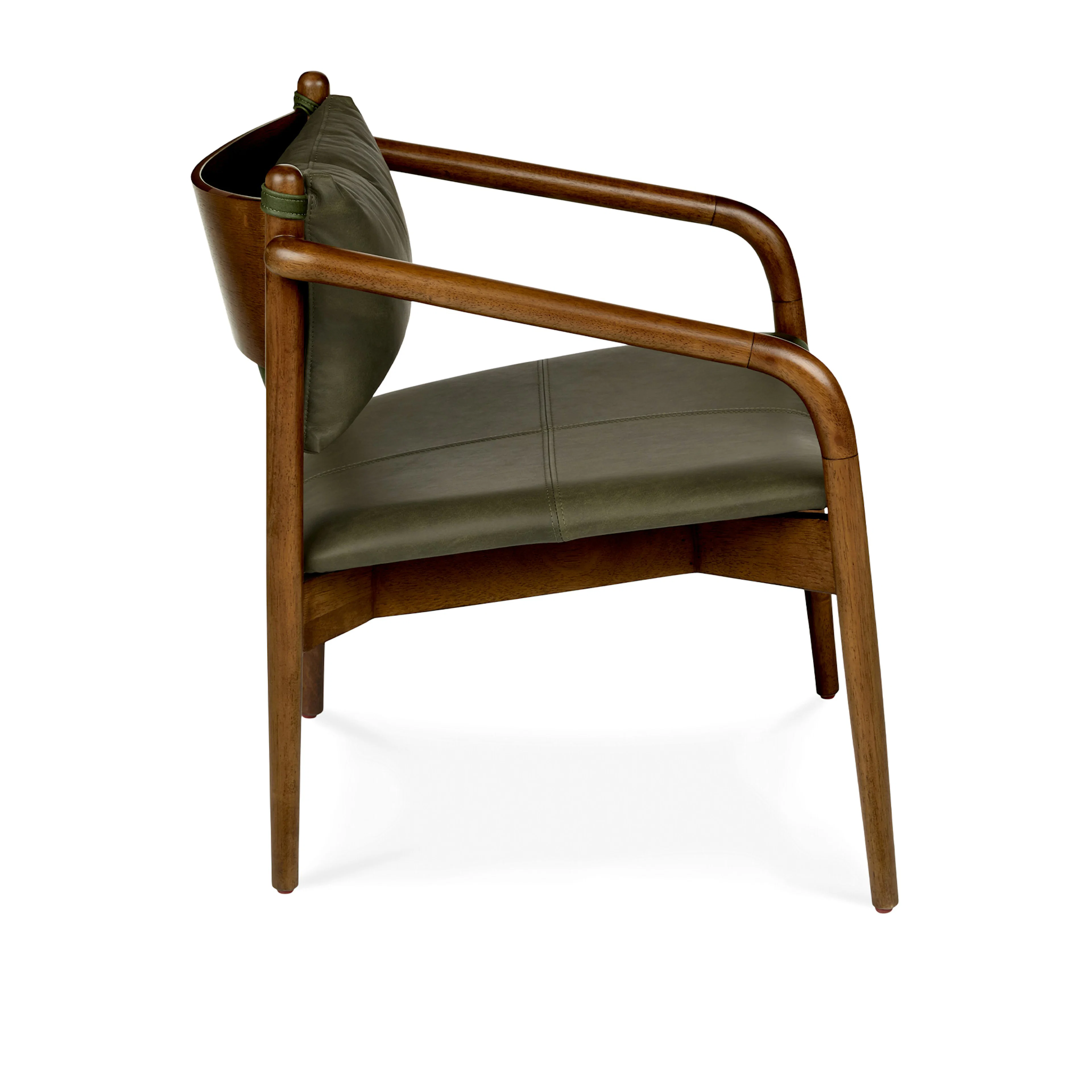 Lento 25" Leather Lounge Chair - Charme Green