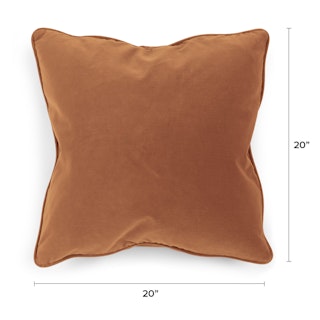 Lucca Rust Velvet Luxury Throw Pillow Set, Feather Stuffed Article