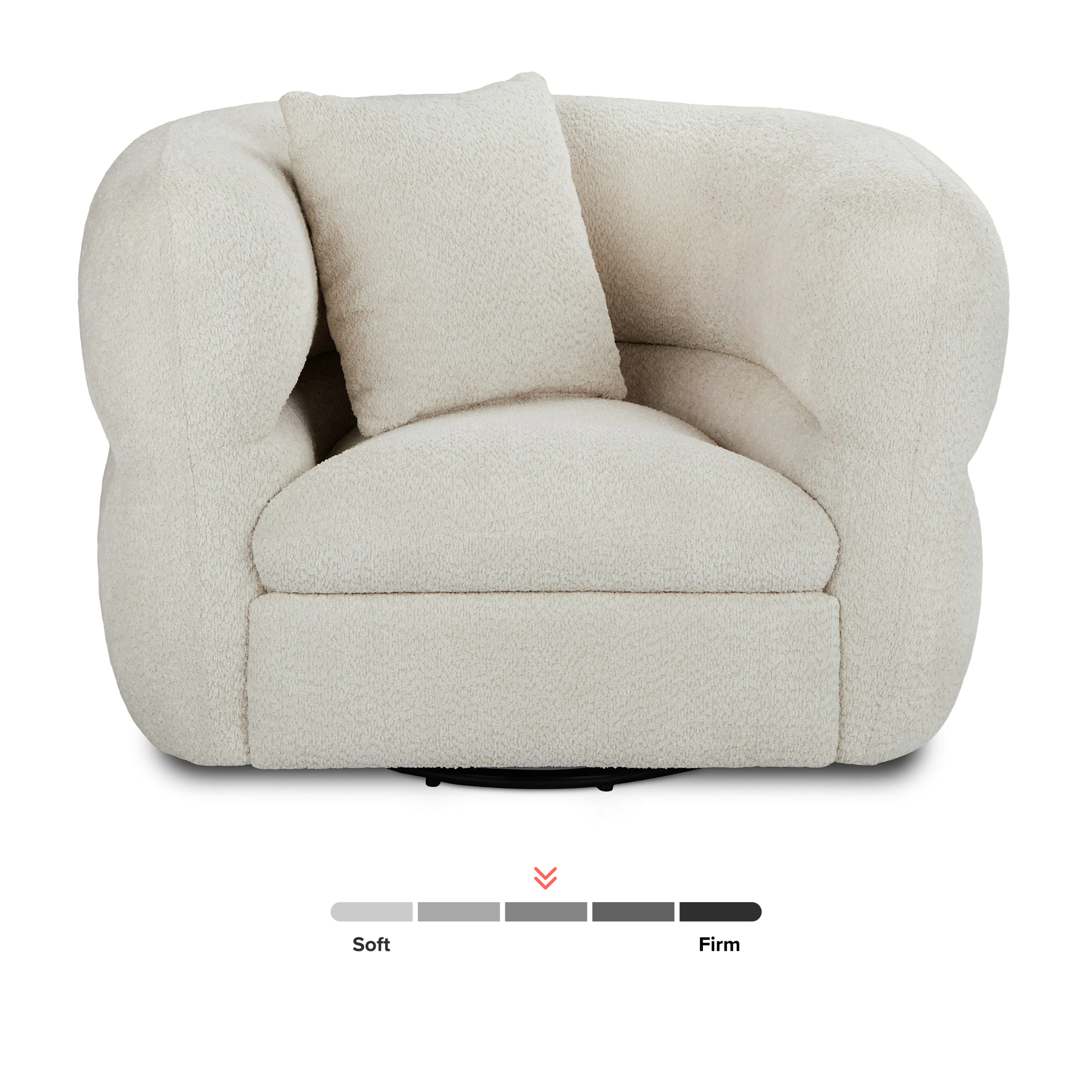 Quinn 40.5" Swivel Lounge Chair - Nouna Pearl