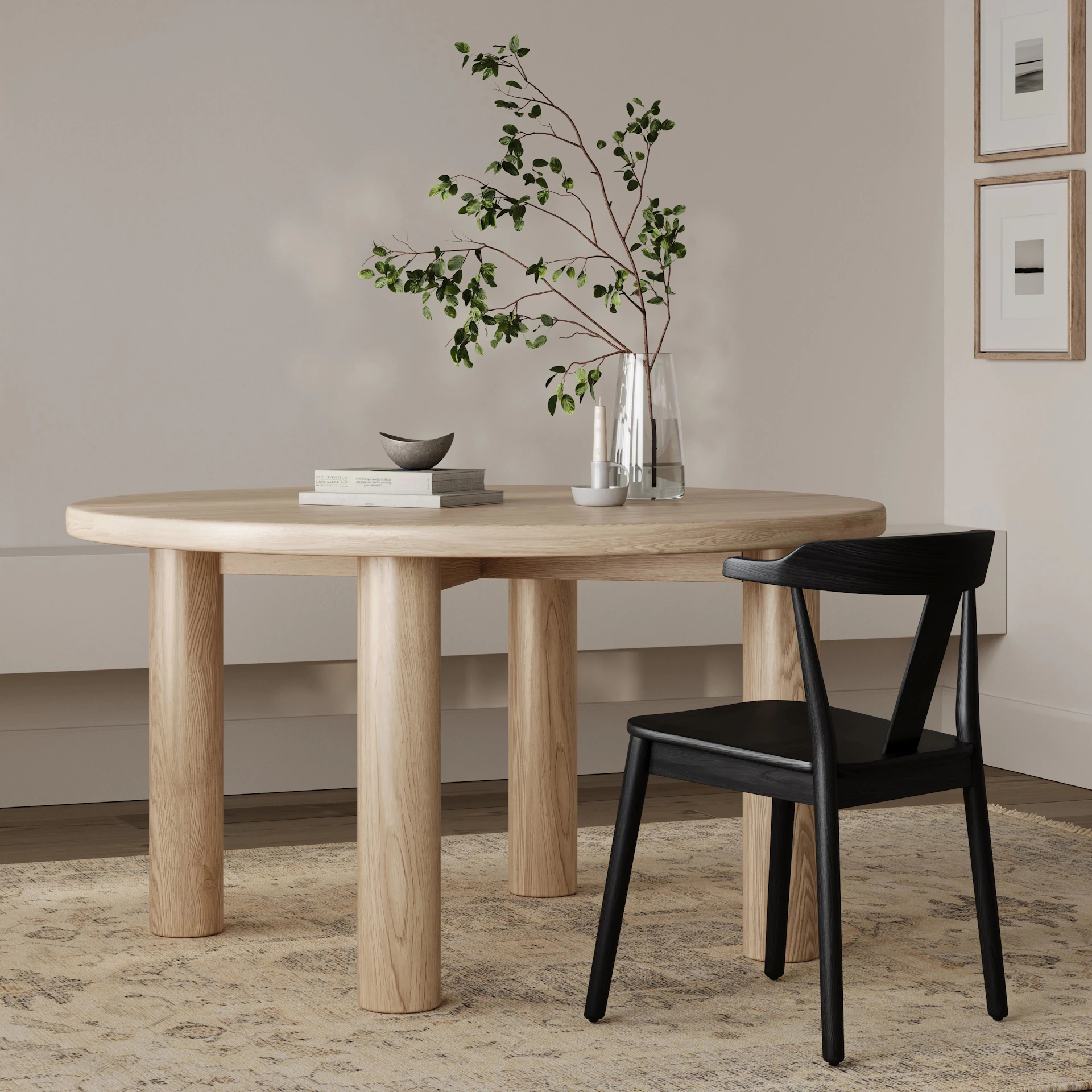 Muhly Round Dining Table for 4 - White Oak