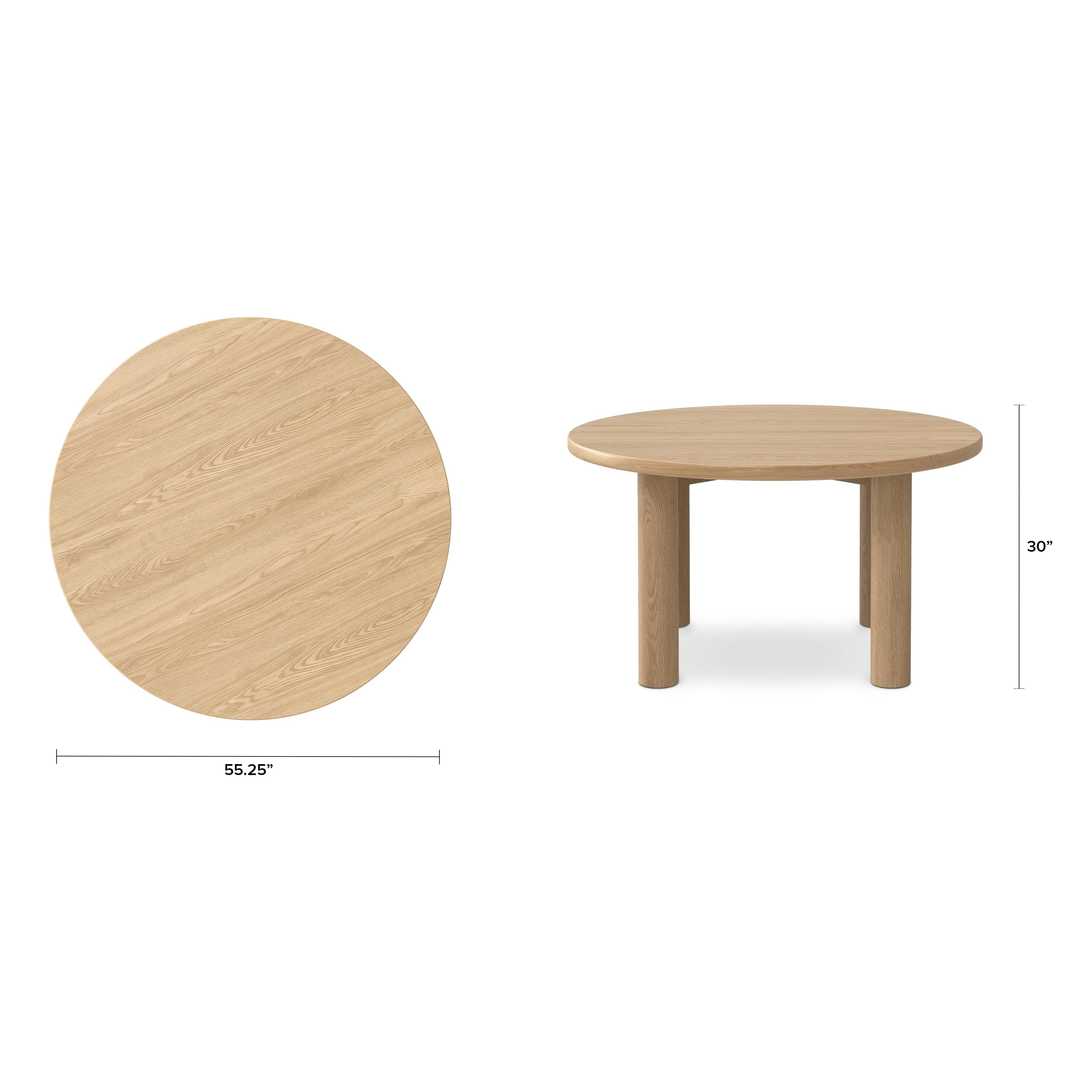 Adel White Oak Wood Round Dining Table, FKA Muhly | Article