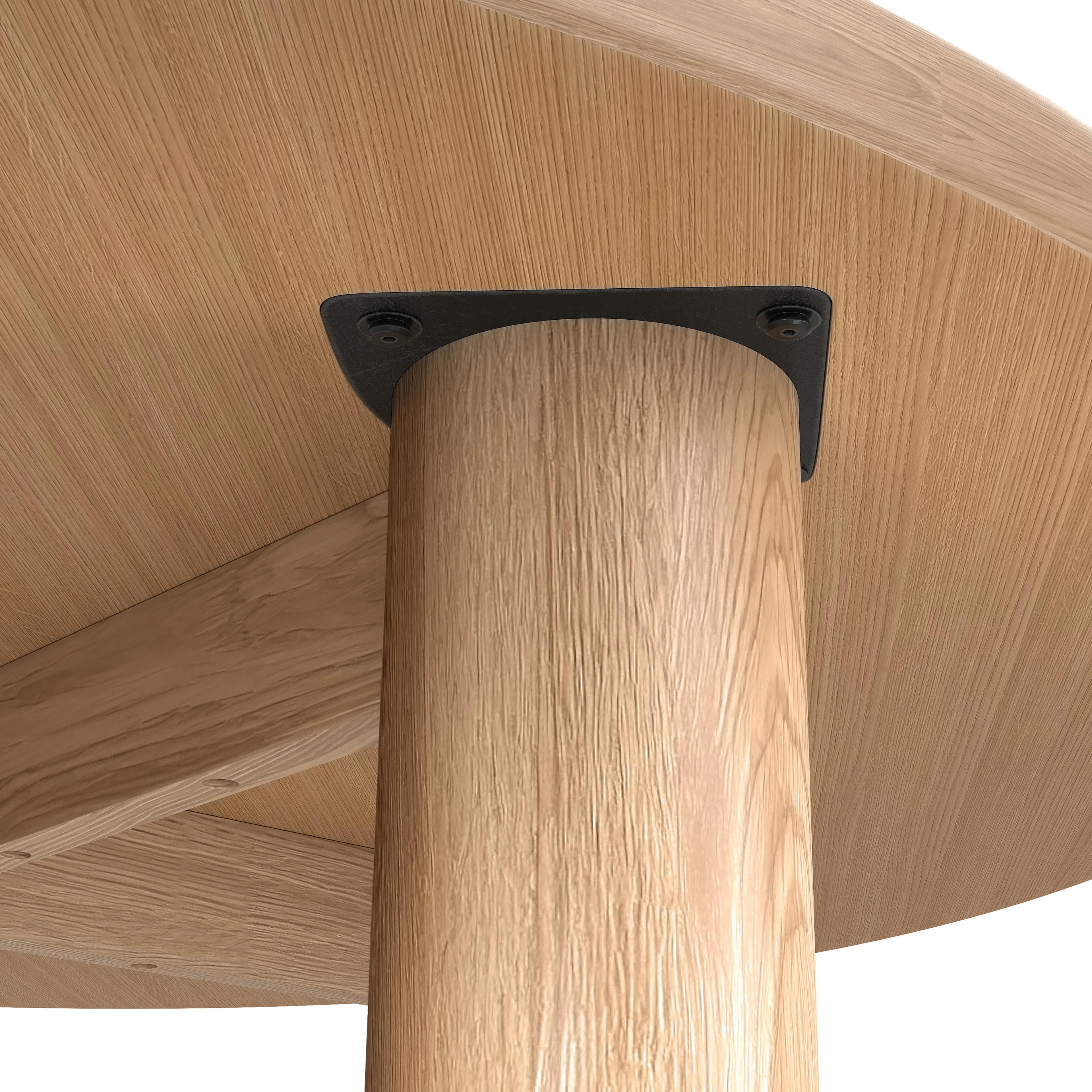 Adel 55.5" Round Dining Table - White Oak