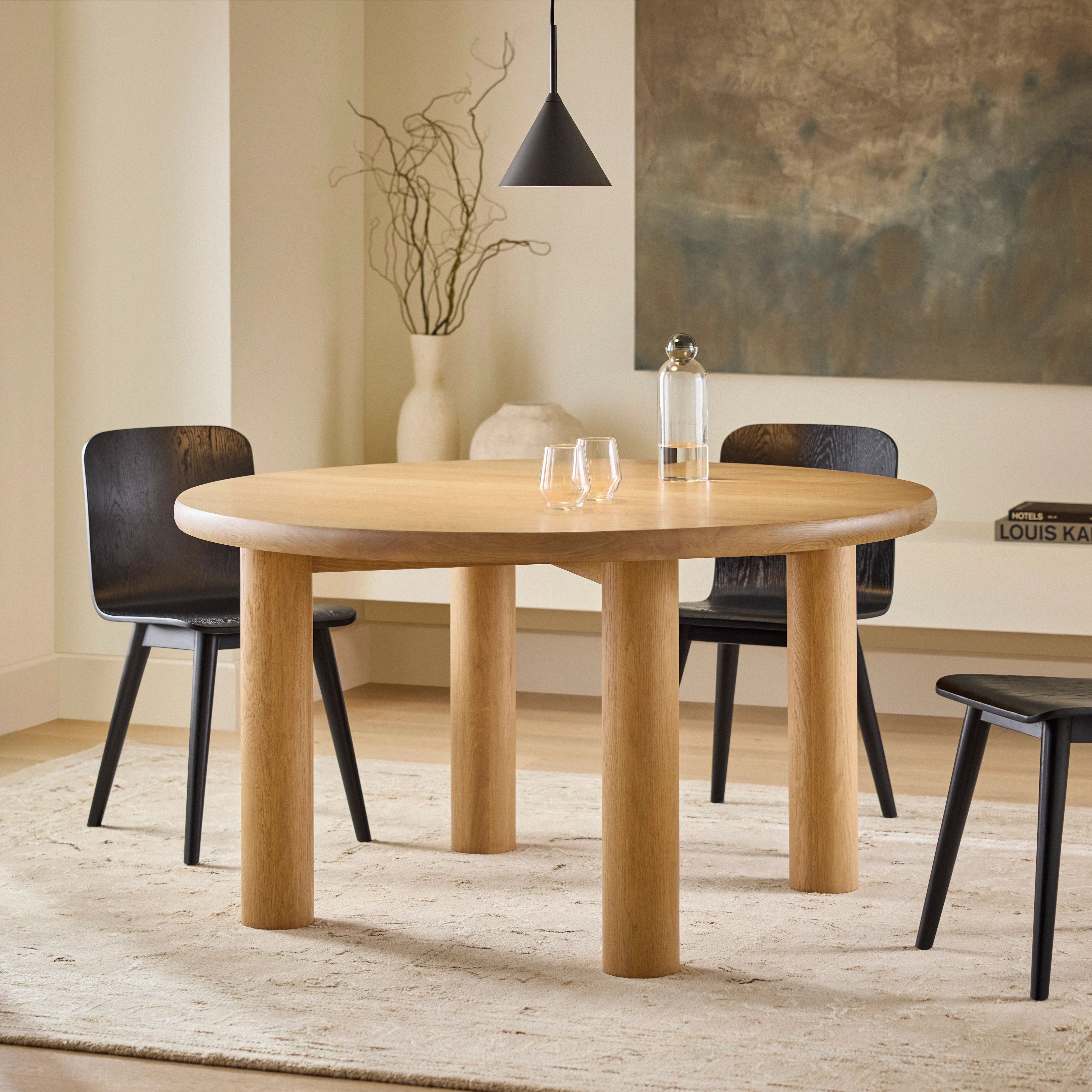 Adel White Oak Wood Round Dining Table, FKA Muhly | Article