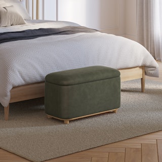 Maribo 32" Storage Ottoman - Felted Green