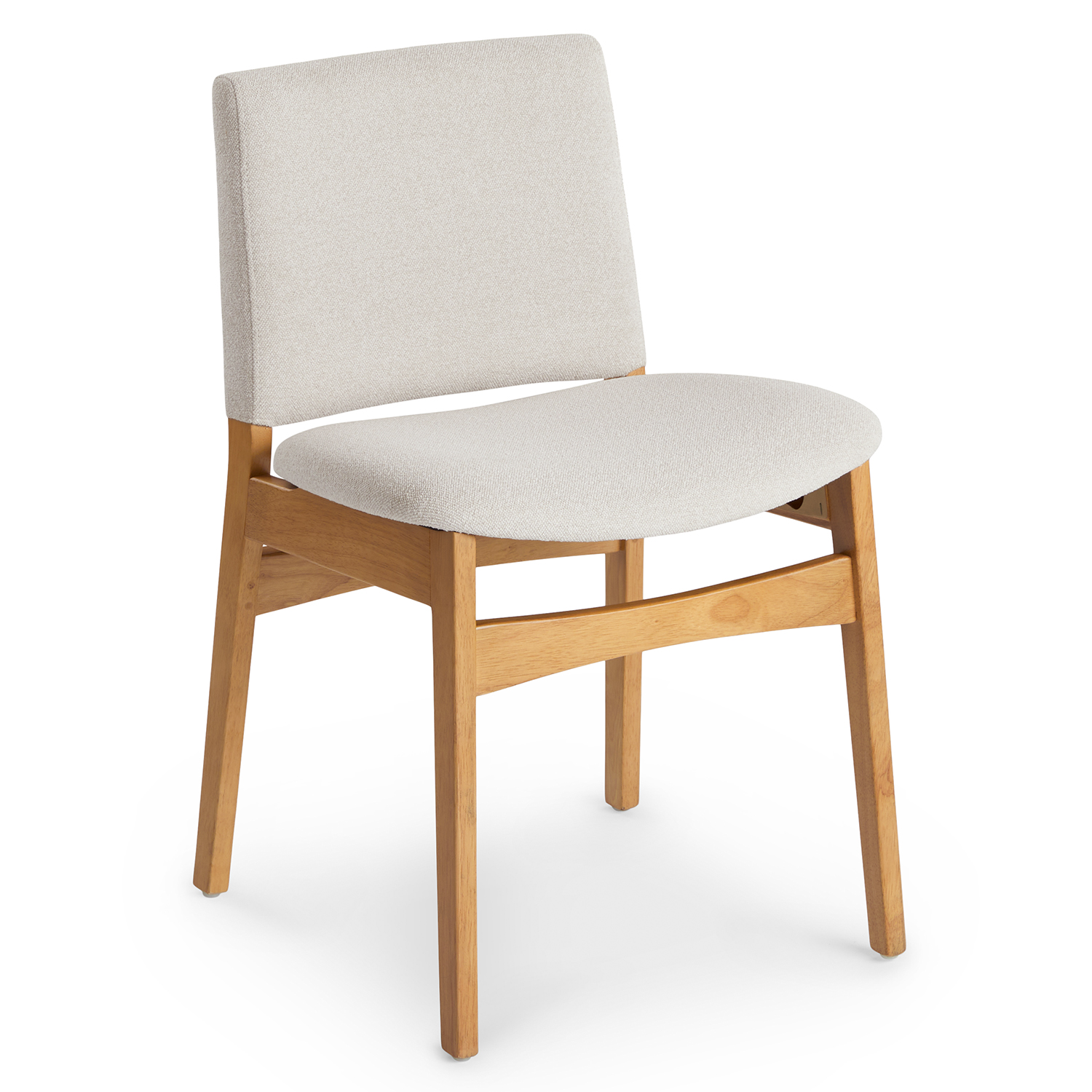 Armless Solid Black Oak Dining Chairs, Japandi Style | Dabo