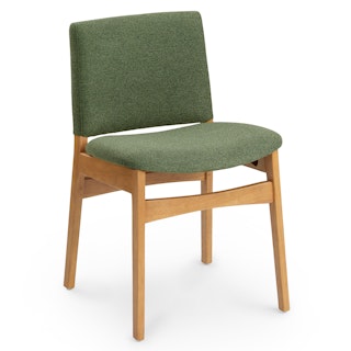 Nosh Ratine Green Oak Dining Chair
