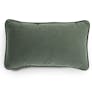 Lucca Velvet Small Pillow - Plush Pacific Green