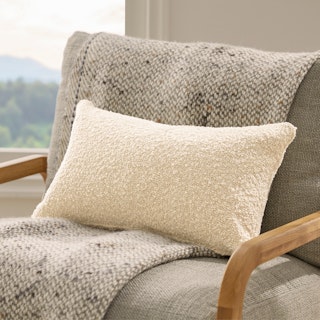 Gabriola Small Pillow - Ivory Bouclé