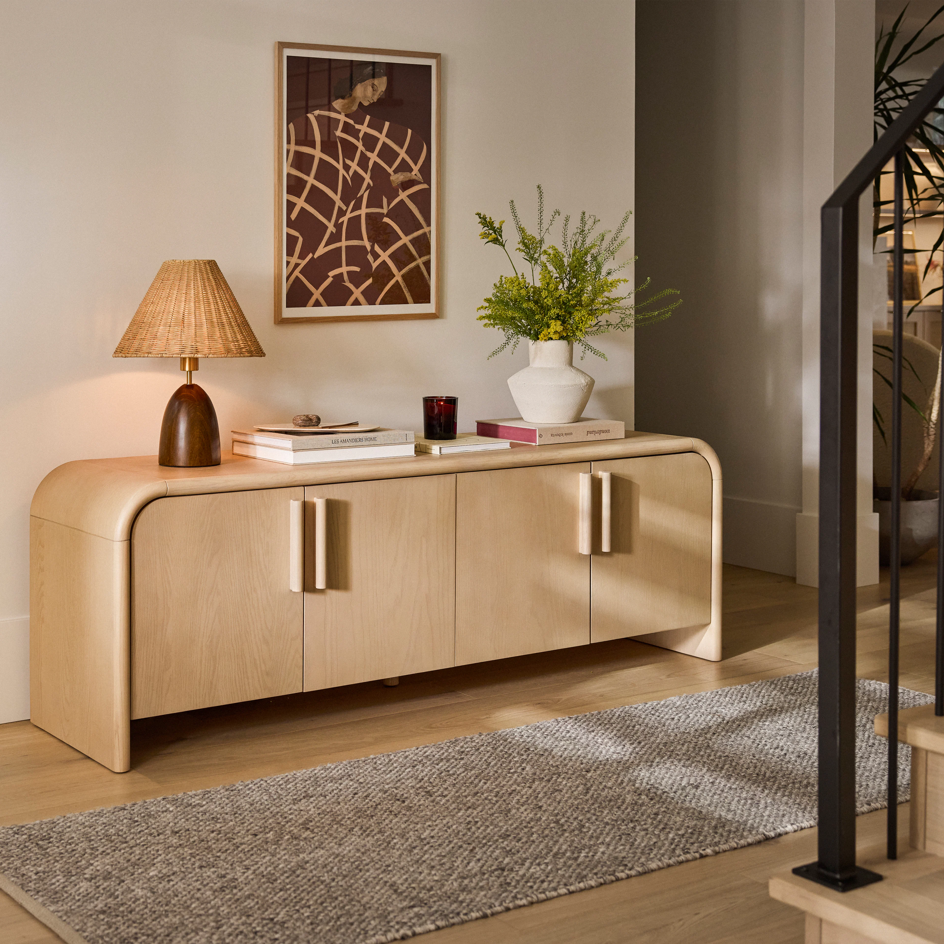 Layne Table Lamp - Rattan