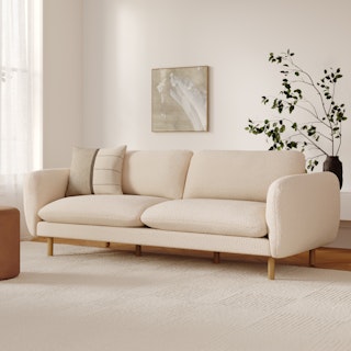 Sanders 85.5" Sofa - Ivory Wool Bouclé