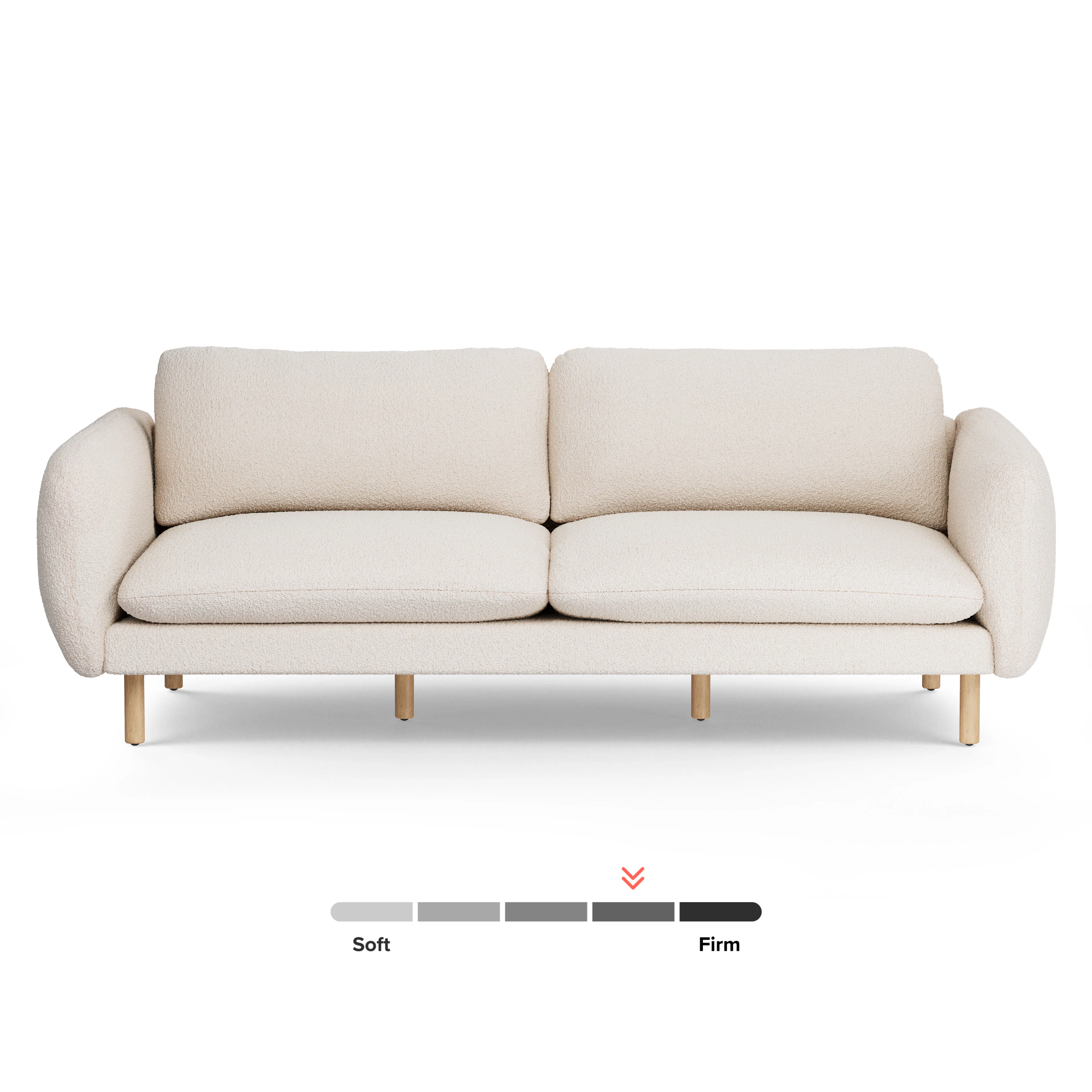 Sanders 85.5" Sofa - Ivory Wool Bouclé