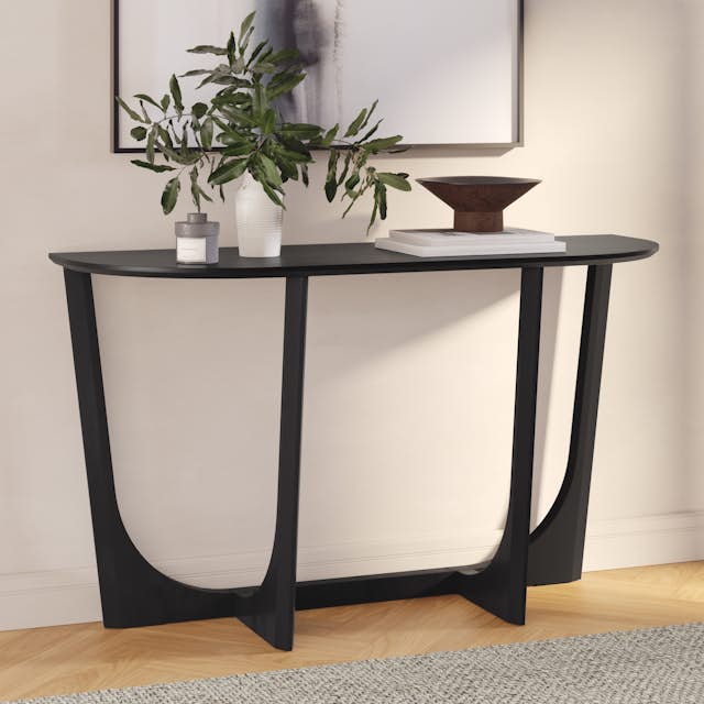 Tovi Black Solid Wood Console Article