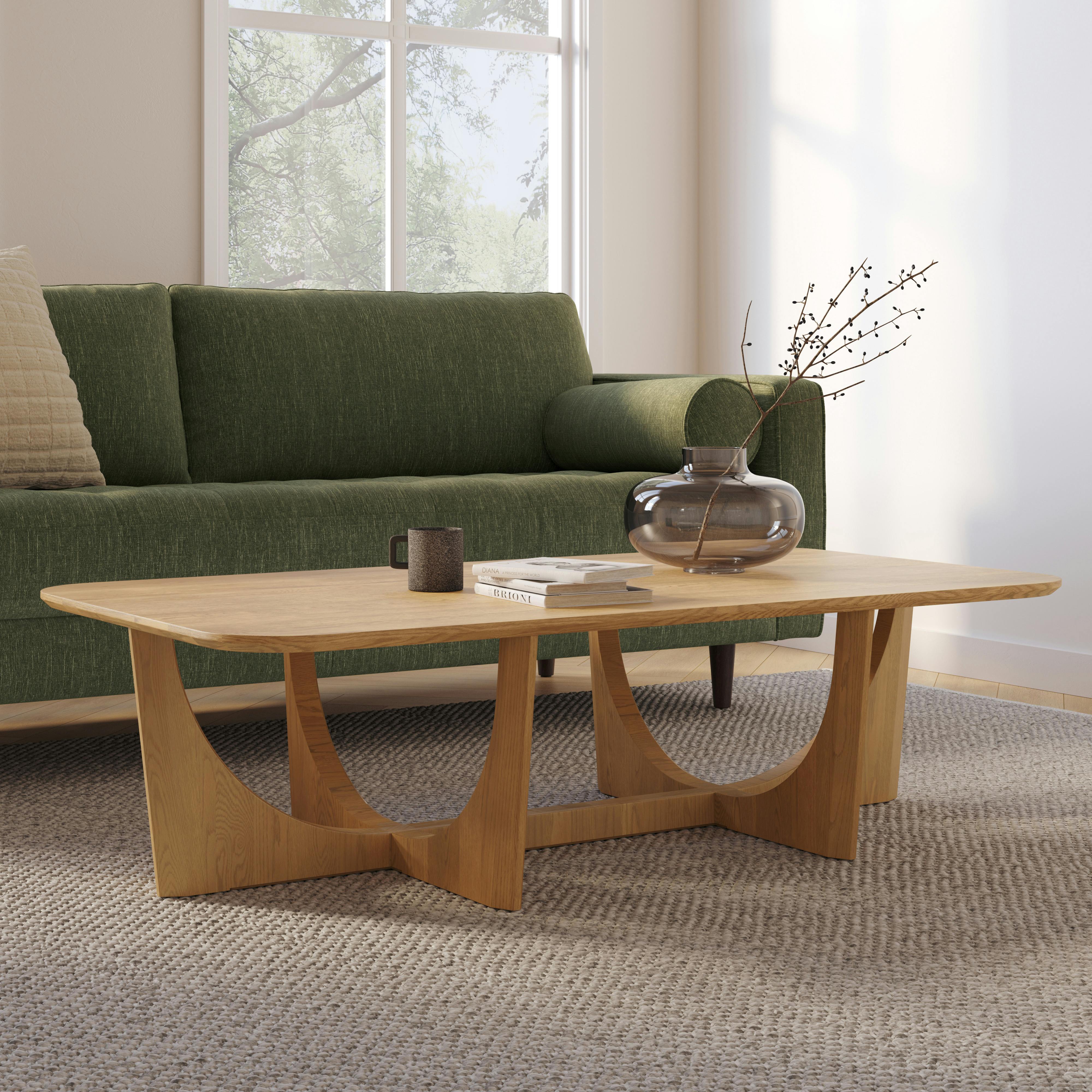 Tovi White Oak Wood Rectangular Coffee Table | Article Mid-Century