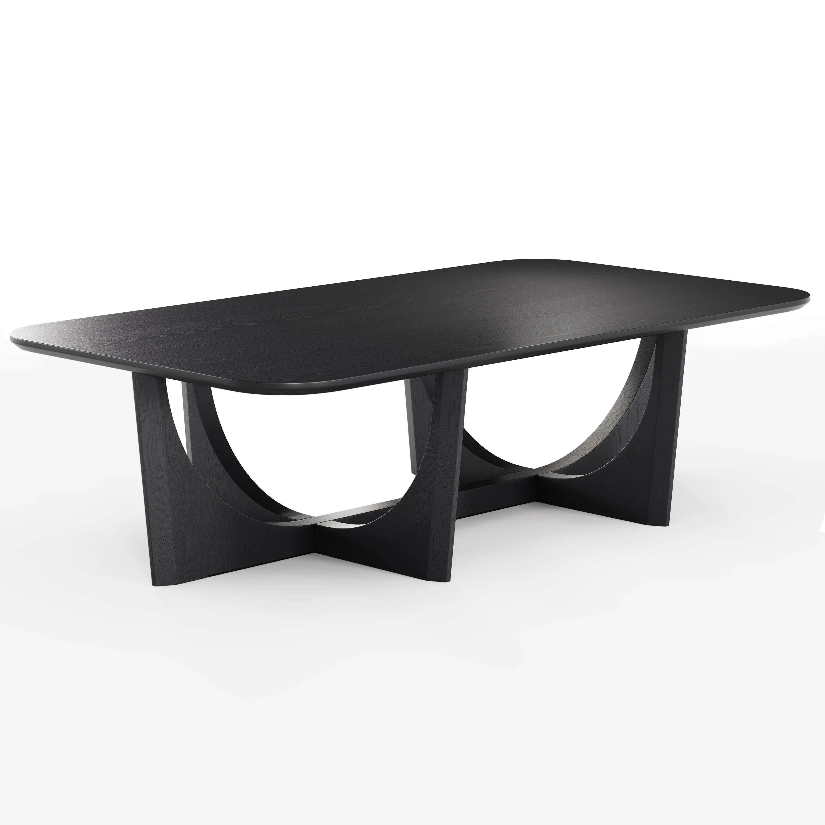 Tovi 55" Black Rectangular Coffee Table - Stylish & Durable