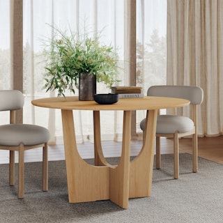 Tovi Oak Round Dining Table