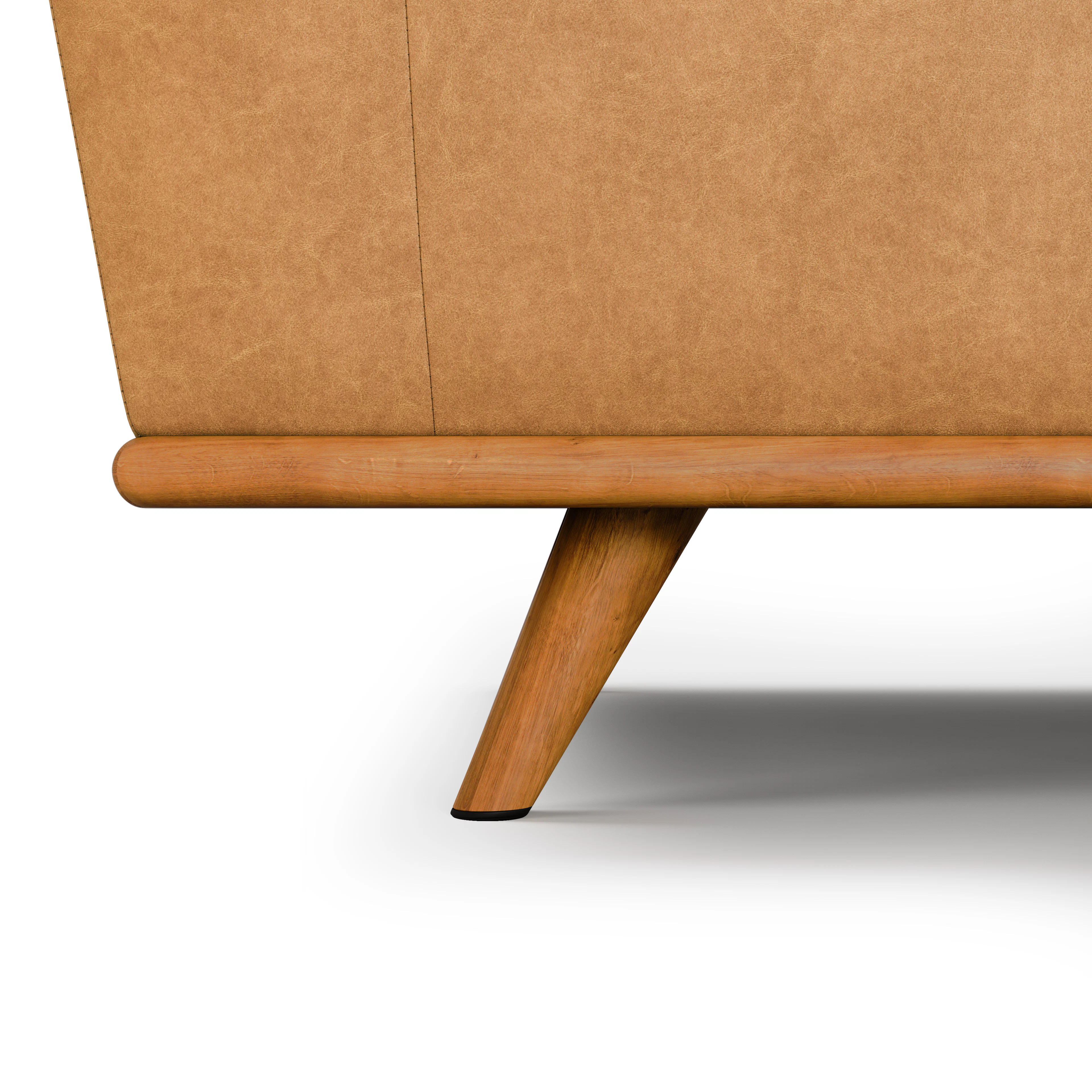 Timber 66.5" Charme Tan Leather Loveseat - Stylish Comfort