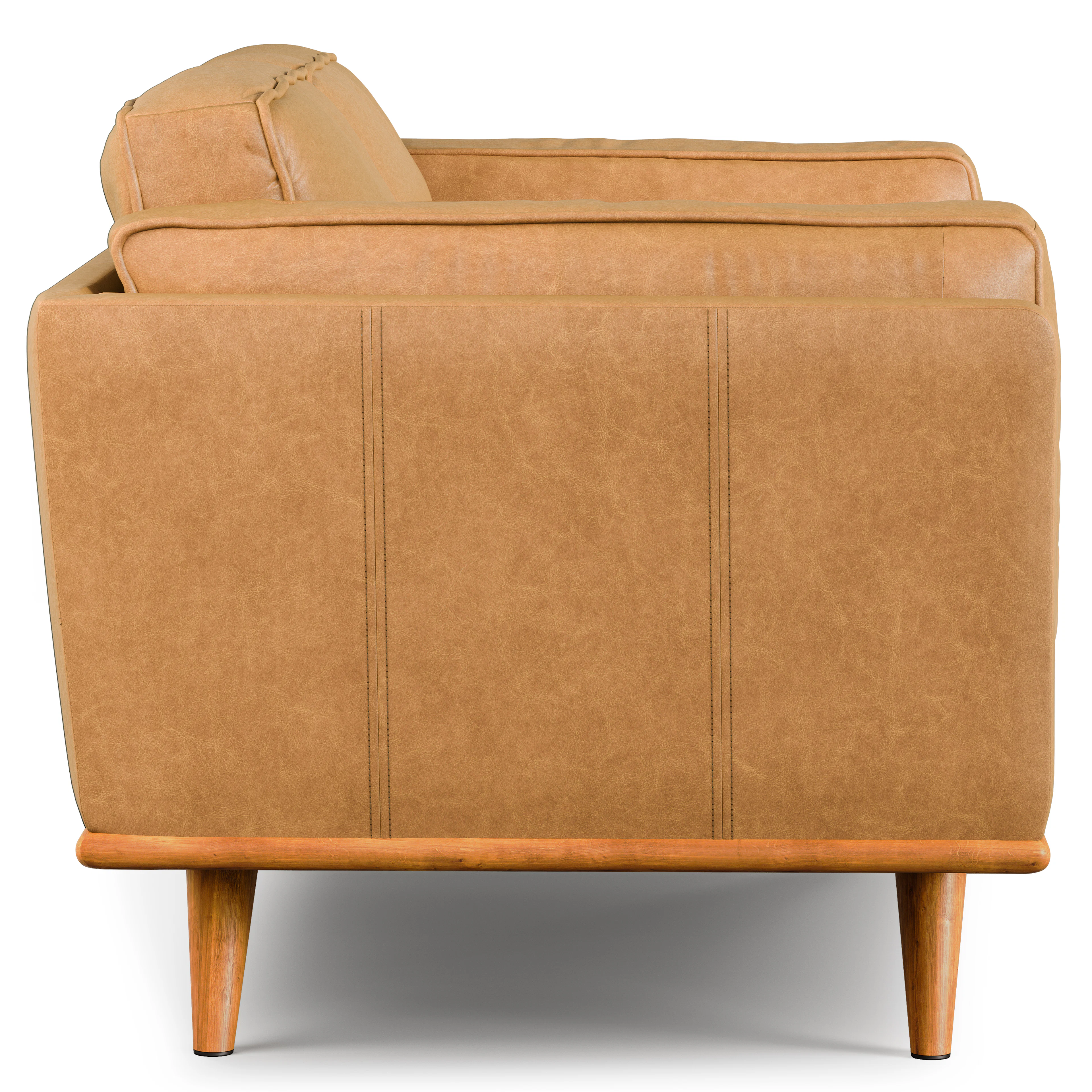 Timber 66.5" Charme Tan Leather Loveseat - Stylish Comfort