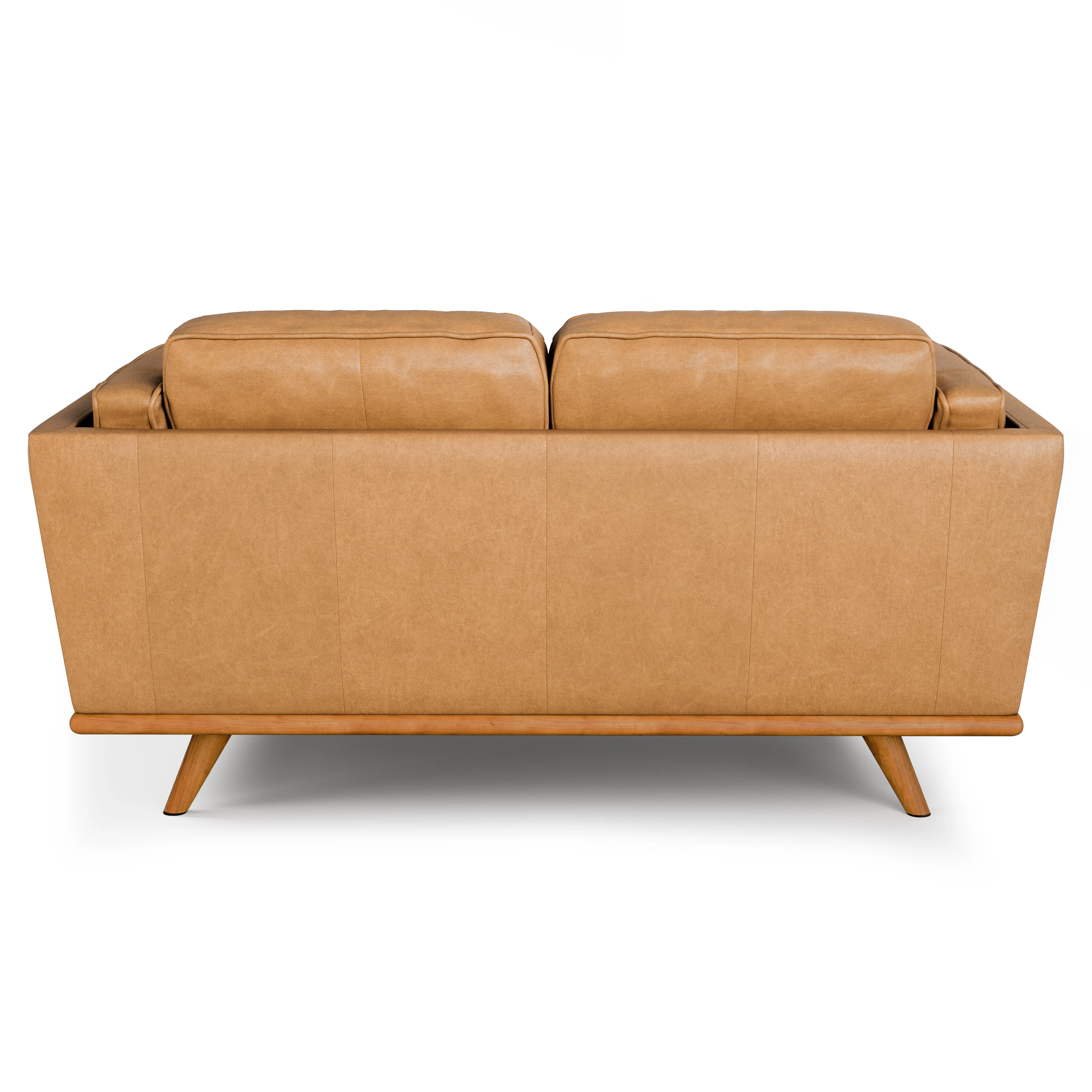 Timber 66.5" Charme Tan Leather Loveseat - Stylish Comfort