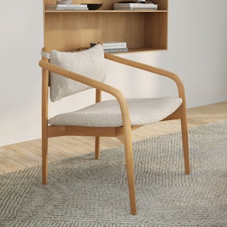 Lento Ivory Bouclé Lounge Chair