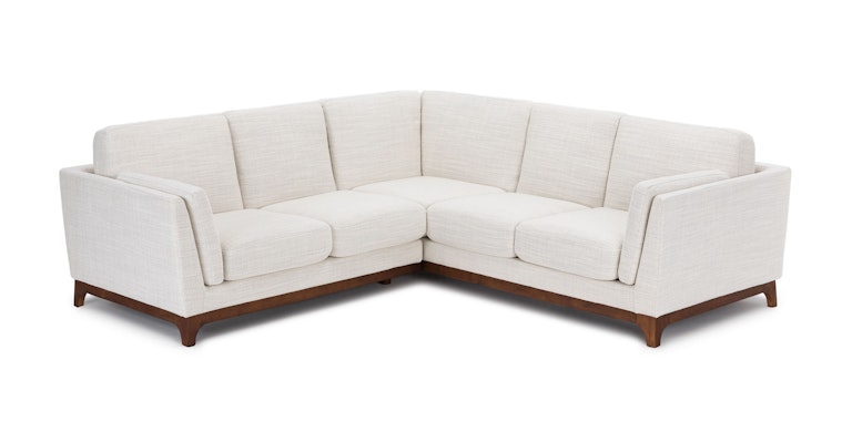 Fresh White Ceni Fabric Corner Sectional Sofa | Article