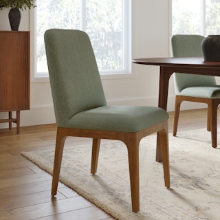 Rosin High-Back Dining Chair - Smoked Oak and Welsh Green