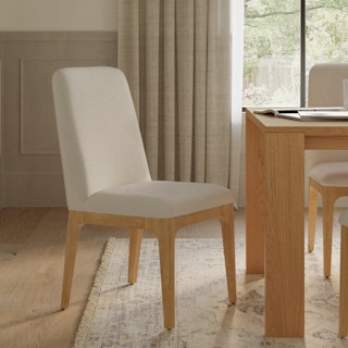 Rosin High-Back Dining Chair - Natural Oak and Sand Ivory