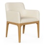 Rosin Dining Armchair - Natural Oak and Sand Ivory